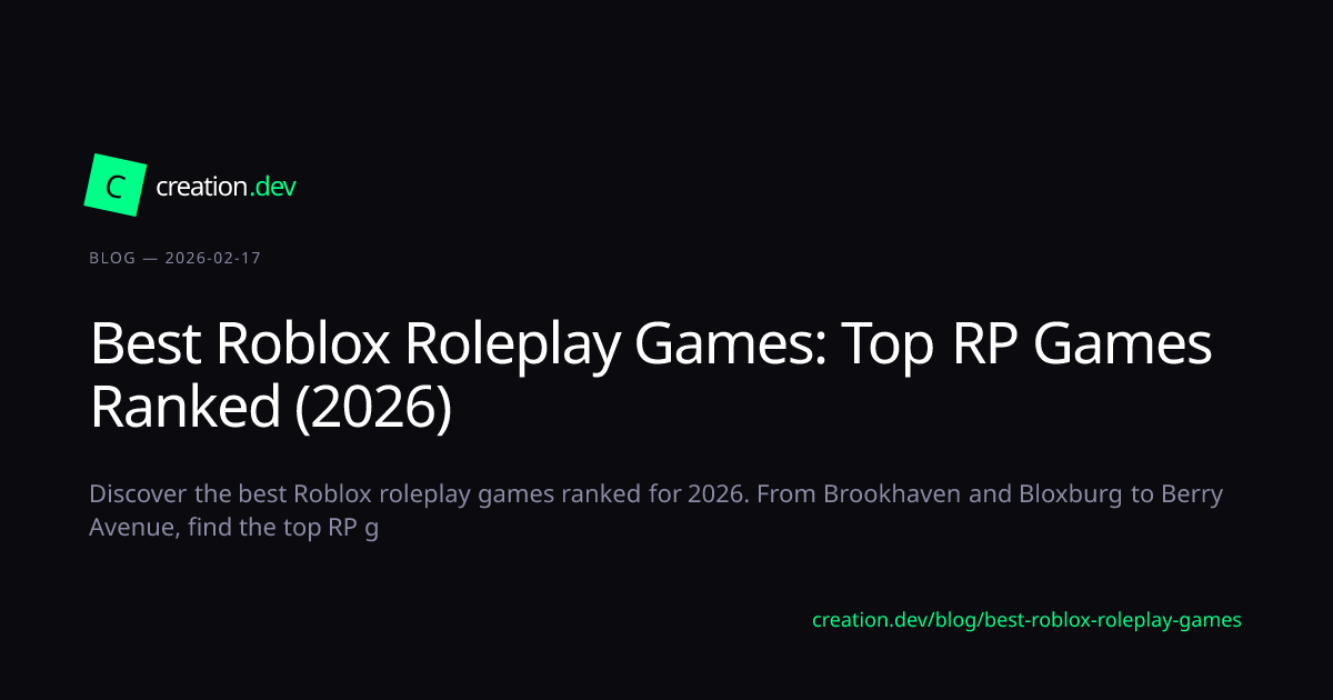 Best Roblox Roleplay Games: Top RP Games R... | creation.dev