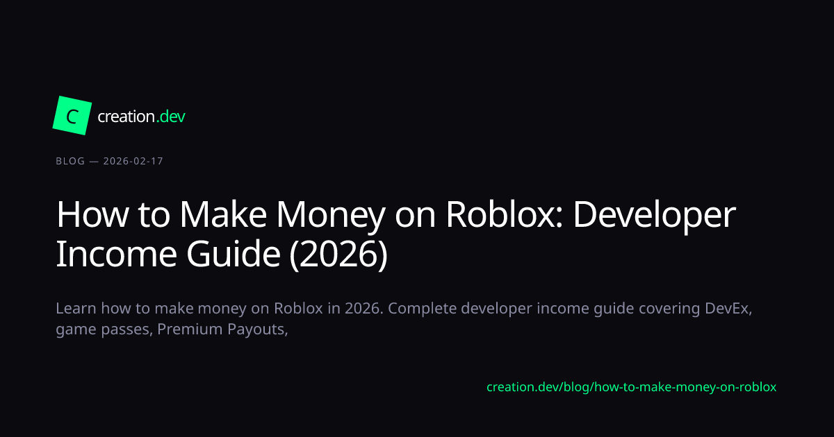 How to Make Money on Roblox: Developer Inc... | creation.dev