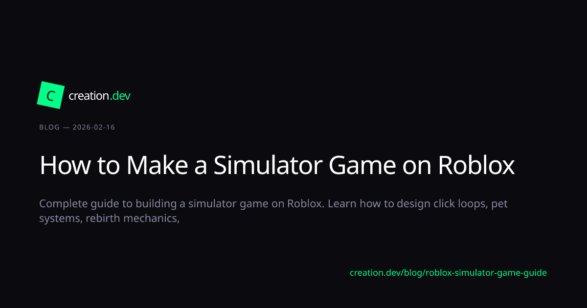 How to Make a Simulator Game on Roblox | creation.dev