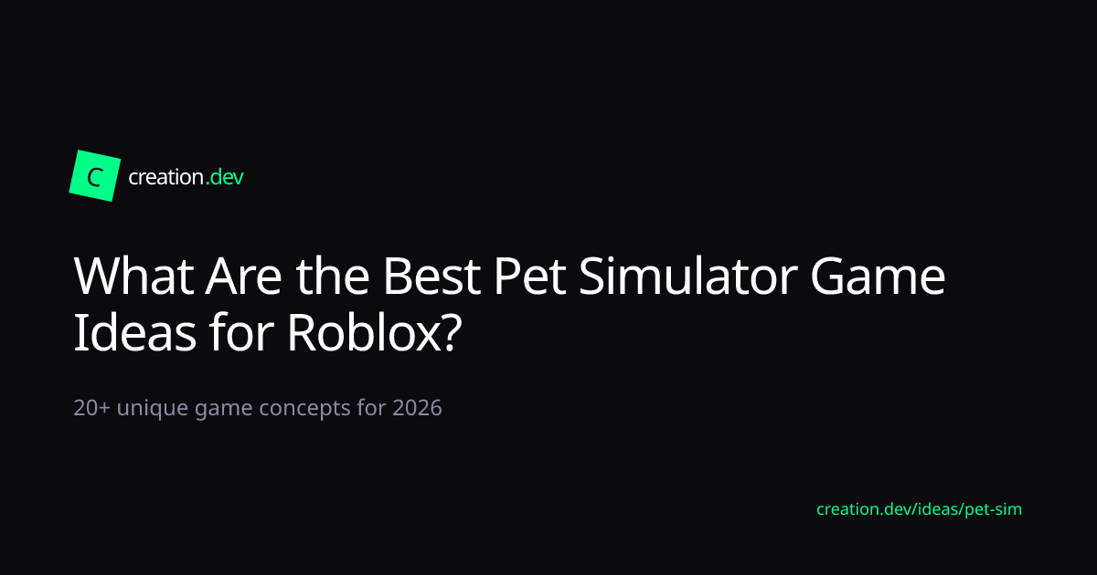 Pet Simulator Game Ideas For Roblox For 2026 Creation Dev Opengraph Image
