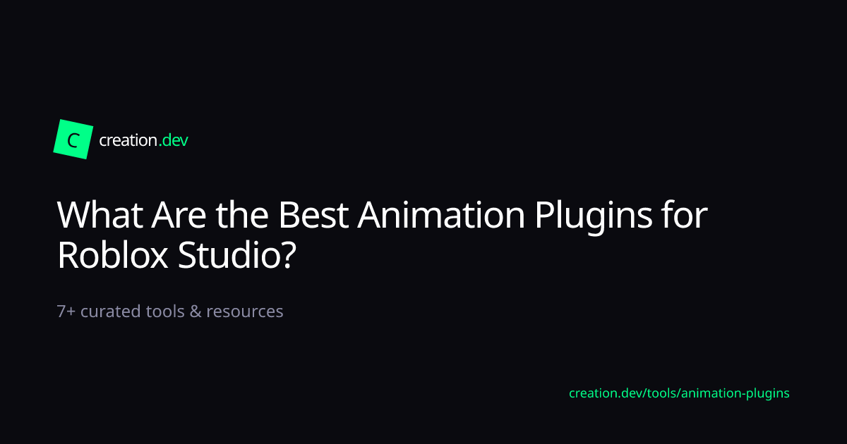 Best Animation Plugins for Roblox Studio | creation.dev