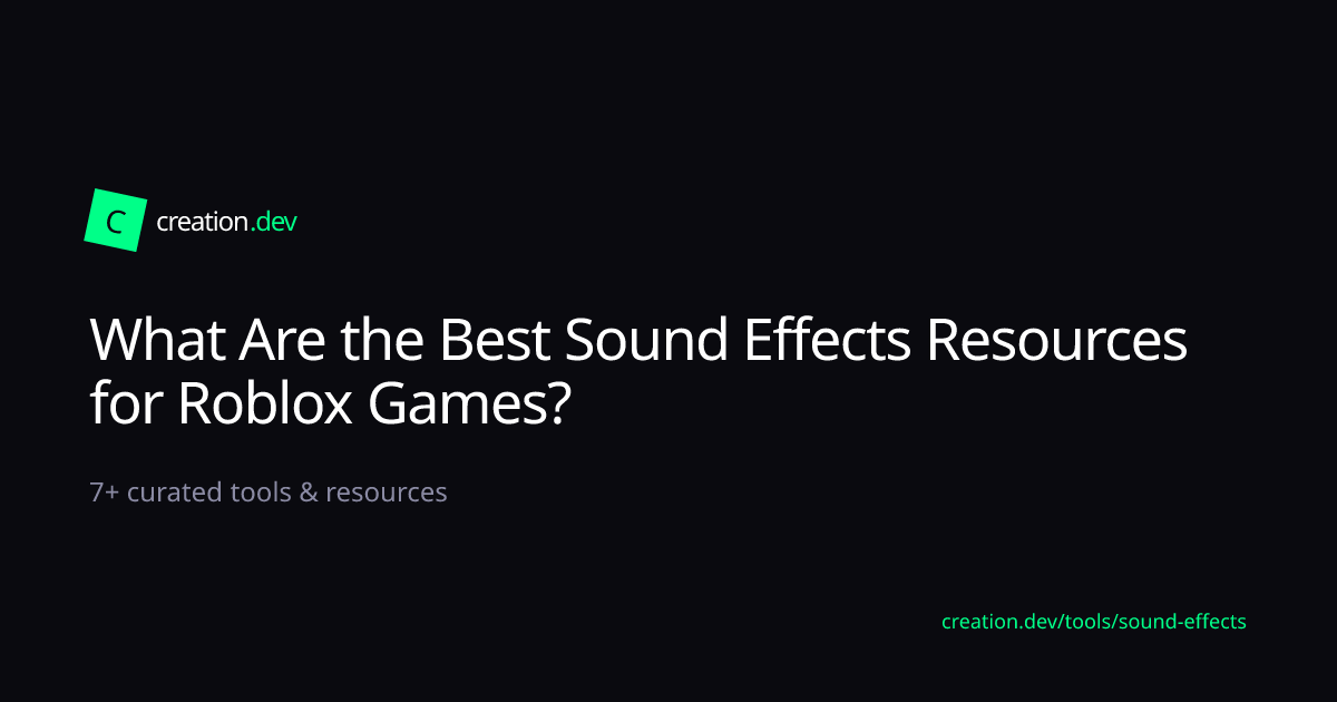 Best Sound Effects Resources for Roblox Games | creation.dev