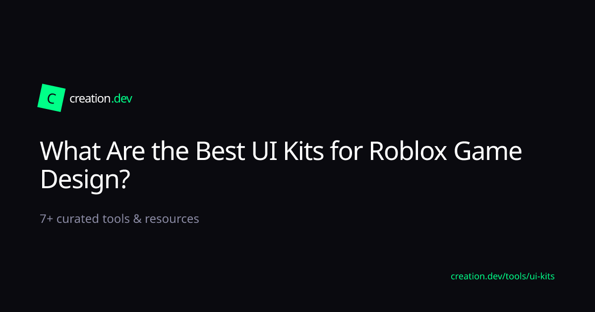Best UI Kits for Roblox Game Design | creation.dev
